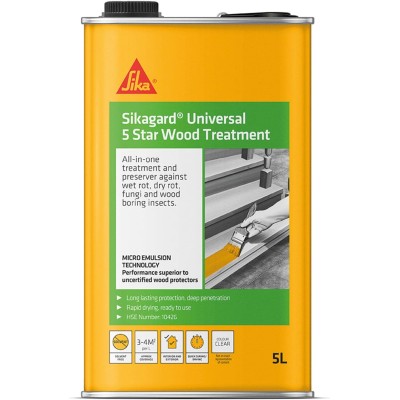 Sika Sikagard Universal Rot Fungi Insect and Wood Treatment 422881 SKGDUNI5