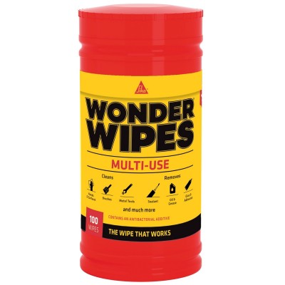 Sika Everbuild Wonder Wipes Antibacterial 100 Wipe Tub WIPE80