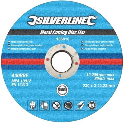 Silverline Angle Grinder Metal Cutting Discs 9 Inch 230mm 186810