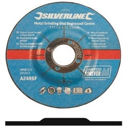 Silverline Angle Grinder Metal Grinding Disc 115mm 224514 Sold in Singles