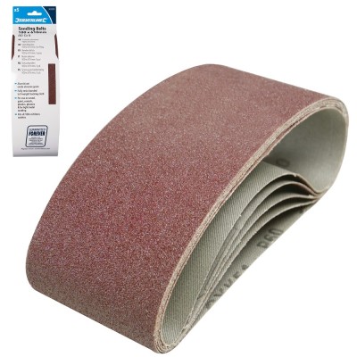 Silverline Sander Sanding Belts 100mm x 610mm 80 Grit 5pk 363320