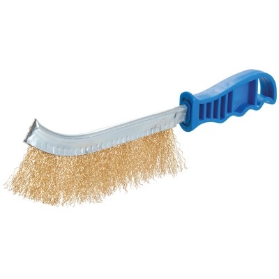 Silverline Narrow Brassed Wire Brush Brass 699874