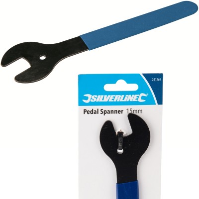 Silverline Push Bike Bicycle Pedal Narrow Access Spanner 15mm 241269