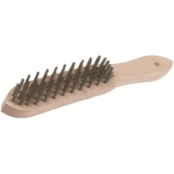 Silverline Heavy Duty 4 Row Hand Wire Brush PB15
