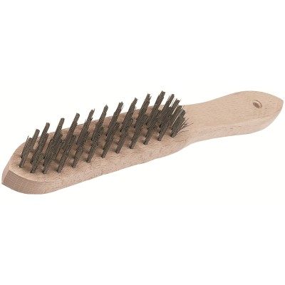 Silverline Heavy Duty 4 Row Hand Wire Brush PB15