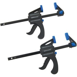 Silverline Mini Quick Trigger Clamp Twin Pack 100mm 250108