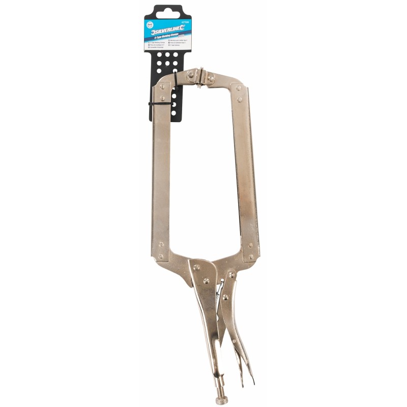 Silverline C Type Welding Locking Plier Clamps 450mm 427599 Sealants