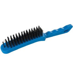 Silverline 5 Row Wire Brush Plastic Stay Clean Handle 456957