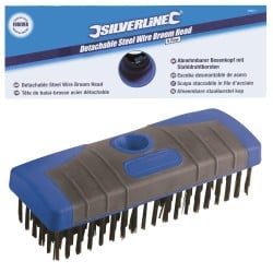 Silverline Detachable Steel Broom Head Wire Brush 599072