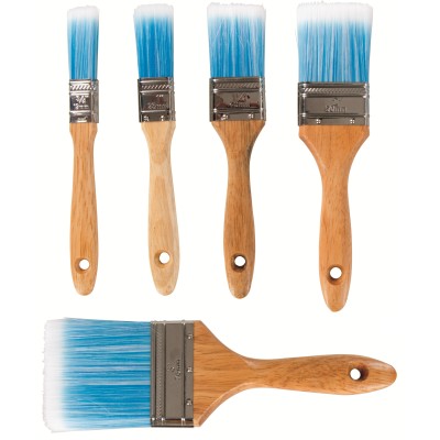 Silverline Tools Synthetic 5pc Stain and Paint Brush Set 282408