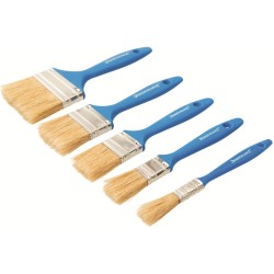 Silverline Disposable Pure Bristles Paint Brush 5 Piece Set 314733