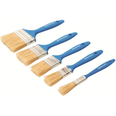 Silverline Disposable Pure Bristles Paint Brush 5 Piece Set 314733