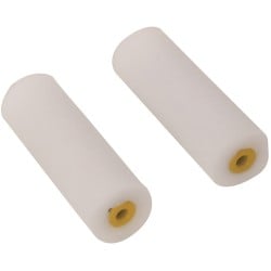 Silverline Mini Radiator Gloss Paint Roller Sleeves 100mm Twin Refill Pack