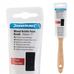 Silverline Pure Bristle and Hi-tech Filament Paint Brush 25mm 1 inch 238099