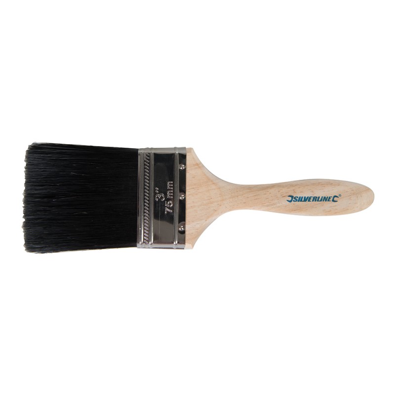 Silverline Premium Fine Mixed Bristle Paint Brush 50mm 75mm 100mm