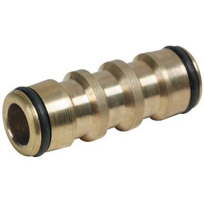 Silverline Garden Hose Pipe Brass Double Male Connector 1/2 inch 783093