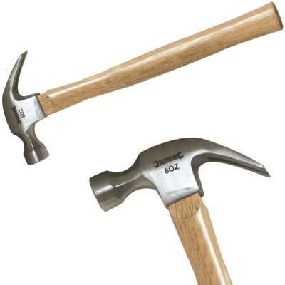Silverline Hardwood Ash Handle Shaft Claw Hammer 8oz HA03B