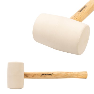 Silverline Rubber Mallet Non Marking White Headed 32oz 907g 196552