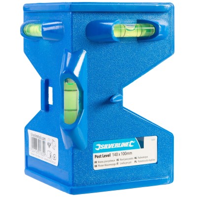 Silverline Quality 3 Vial Fence Post Timber Concrete Metal Level SL05