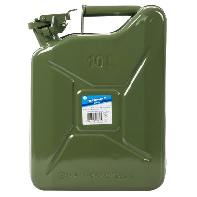 Silverline Steel Jerry Fuel Water Can 10 Litre 563474