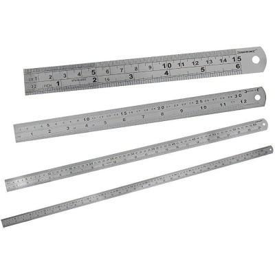 Silverline Stainless Steel Rule Ruler 150mm 300mm 600mm 900mm