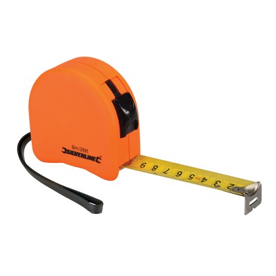 Silverline Hi-Vis Contour Tape Measure 3m 5m or 8m