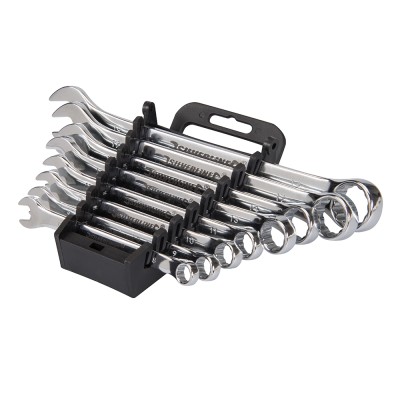 Silverline Combination Spanner 8 Piece Set on Storage Rack 868755