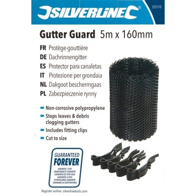 Silverline Gutter Mesh Leaf Guard 5m x 160mm 225710