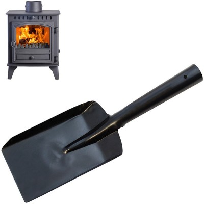 Silverline Black Coal Wood Fire Burner Metal Hand Shovel 100mm 633718