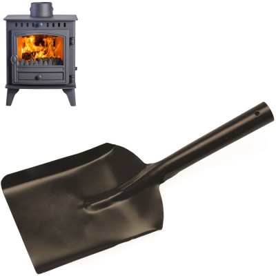 Silverline Black Metal Coal Wood Fire Burner 170mm Hand Shovel 868704