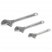 Silverline Adjustable Wrench 3 Piece Set WR03