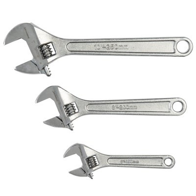 Silverline Adjustable Wrench 3 Piece Set WR03