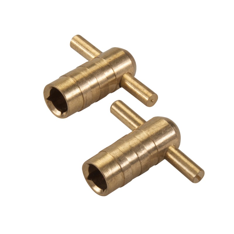 Silverline Solid Brass Radiator Valve Bleed Key Twin Pack 427586