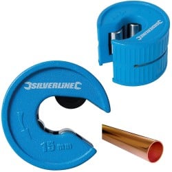 Silverline Plumbers Auto 15mm Copper Tube Pipe Cutter 245067