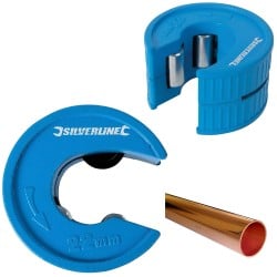 Silverline Plumbers Auto 22mm Copper Tube Pipe Cutter 633915 