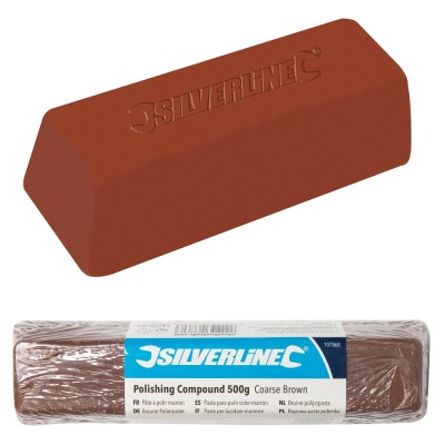 Silverline Polishing Polish Cutting Compound 500g Coarse Brown - 107868