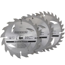 Silverline 135mm TCT Circular Saw Blades 16T 24T 30T 3pk 704410