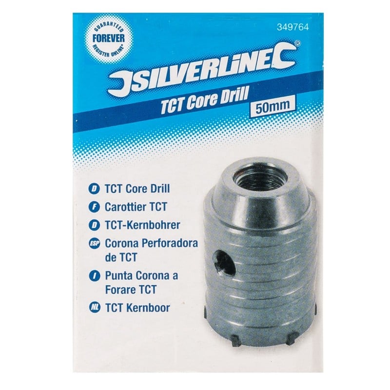 Silverline TCT Core Masonry Hole Saw Drill Bit 50mm 349764 Sealants