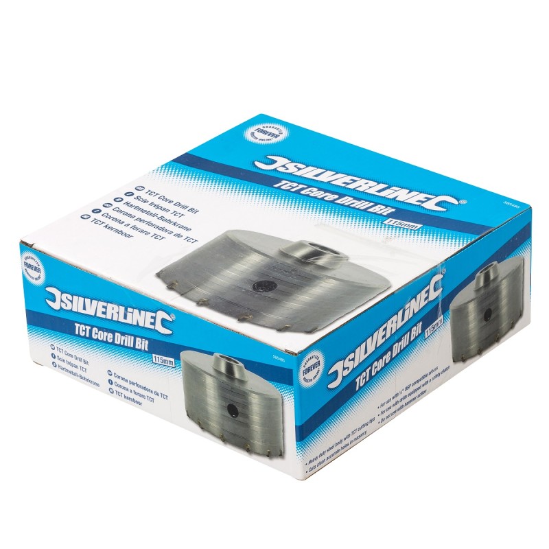 Silverline TCT Core Masonry Hole Saw Drill Bit 115mm 585485 Sealants