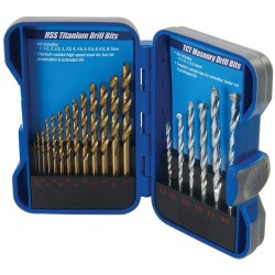 Silverline HSS Titanium and TCT Masonry Drill Bit Set 633805