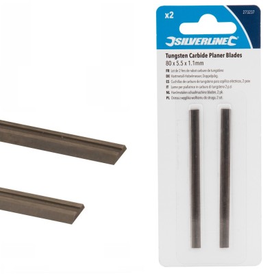 Silverline K20 TCT Carbide Planer Blades 80mm 273237 Twin pack