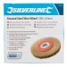 Silverline Brassed Steel Wire Wheel Inc Adapters - 200mm 245128