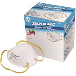 Silverline 868826 P1 Safety Face Mask Dust & Mists FFP1 NR 20pk 