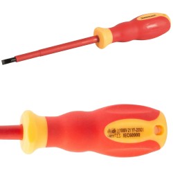 Silverline VDE Soft Grip Electricians Screwdriver Flat Slotted 5.5mm 125mm 460213