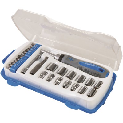 Silverline Ratchet Screwdriver Socket and Driver 28 Piece Set 657544 