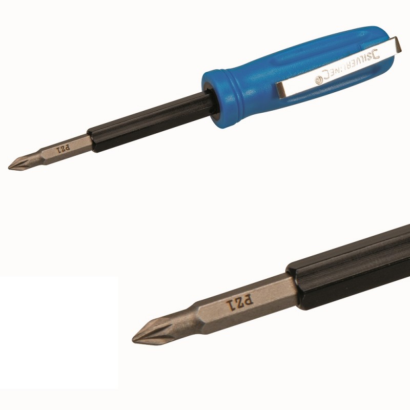 Silverline 4in1 Changeable Slotted and Pozi Bit Screwdriver 816747 Sealants and Tools Direct