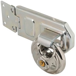Silverline Security Hasp and Staple inc Stainless Steel 70mm Disc Padlock 492211