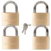Silverline Brass Same Key Keyed Alike 40mm Padlocks 4pk 675152