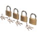 Silverline Brass Same Key Keyed Alike 40mm Padlocks 4pk 675152
