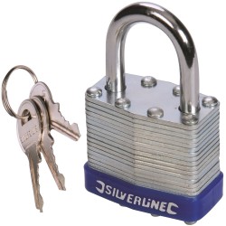 Silverline Laminated Steel Security Padlock 50mm 704400
